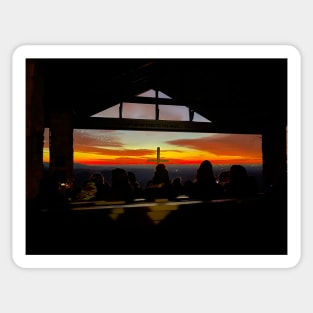 Colorful Red Sky at Pretty Place Sticker